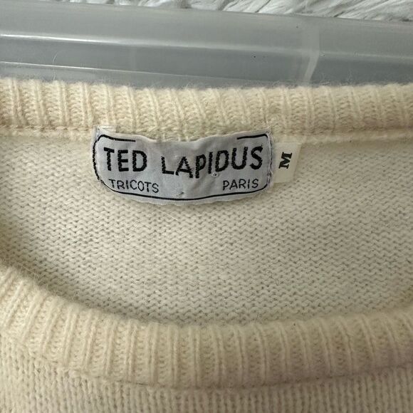 TED LAPIDUS Angora Lambswool Knit Patchwork Vintage‎ Sweater Puff Sleeves sz M - Picture 6 of 11